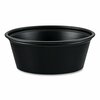 Solo Portion Containers, Polystyrene, 1.5 oz, Black, 2500PK P150BLK